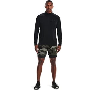 Under Armour Men's Tech 2.0 1/2 Zip-Up Long Sleeve T-Shirt , Black (001)/Charcoal , Large