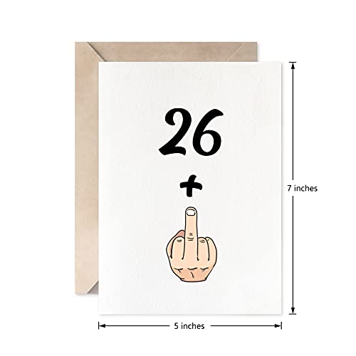 Funny 27th Birthday Card, 26+1 women Or Men Sweet 27 Years Old Birthday Gift Joke Card