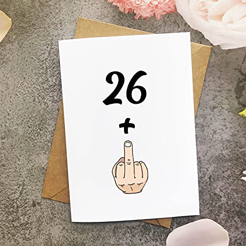 Funny 27th Birthday Card, 26+1 women Or Men Sweet 27 Years Old Birthday Gift Joke Card