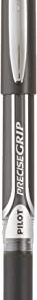 PILOT Precise Grip Liquid Ink Rolling Ball Stick Pens, Bold Point, Black Ink, 12-Pack (28901)
