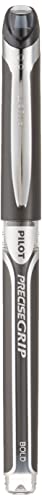 PILOT Precise Grip Liquid Ink Rolling Ball Stick Pens, Bold Point, Black Ink, 12-Pack (28901)