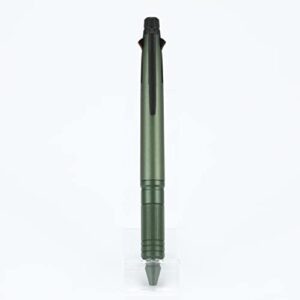 uni Jetstream 4&1 Metal Edition, 0.5mm Ballpoint Pen (Black, Red, Blue, Green) and 0.5mm Mechanical Pencil, Dark Green (MSXE52000A05.7) (MSXE5200A5.7)