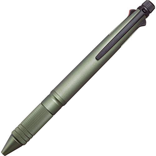 uni Jetstream 4&1 Metal Edition, 0.5mm Ballpoint Pen (Black, Red, Blue, Green) and 0.5mm Mechanical Pencil, Dark Green (MSXE52000A05.7) (MSXE5200A5.7)