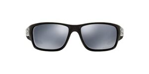 oakley men’s oo9225 polarized rectangular sunglasses, polished black, 60mm