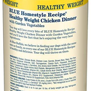 Blue Buffalo Homestyle Recipe Natural Adult Healthy Weight Wet Dog Food, Chicken 12.5-oz can (Pack of 12)