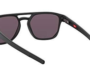 Oakley Men's OO9436 Latch Beta Square Sunglasses, Matte Black/Prizm Grey, 54 mm