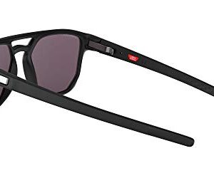 Oakley Men's OO9436 Latch Beta Square Sunglasses, Matte Black/Prizm Grey, 54 mm