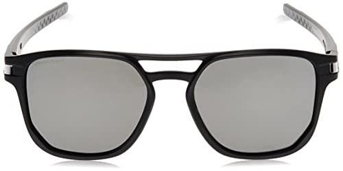Oakley Men's OO9436 Latch Beta Square Sunglasses, Matte Black/Prizm Grey, 54 mm