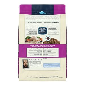 Blue Buffalo Life Protection Formula Natural Senior Small Breed Dry Dog Food, Chicken and Brown Rice 15-lb