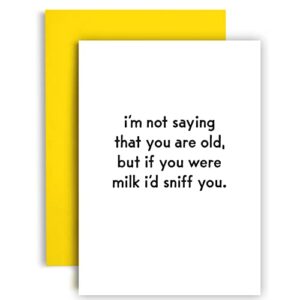 huxters birthday cards – a5 funny birthday card for women – friends for her birthday card – birthday gift card – birthday card for brother – ideal for best friend, sister (milk)