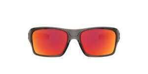 oakley youth kids’ oj9003 turbine xs rectangular sunglasses, grey smoke/prizm ruby, 57 mm