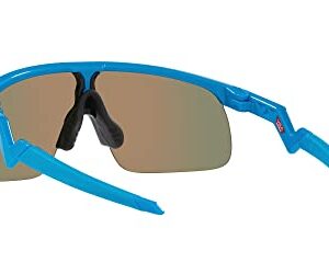 Oakley Youth OJ9010 Resistor Rectangular Sunglasses, Sky Blue/Prizm Ruby, 20 mm