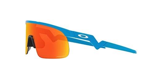 Oakley Youth OJ9010 Resistor Rectangular Sunglasses, Sky Blue/Prizm Ruby, 20 mm