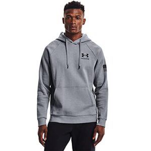 Under Armour mens New Freedom Flag Hoodie , Steel (036)/Black , Large