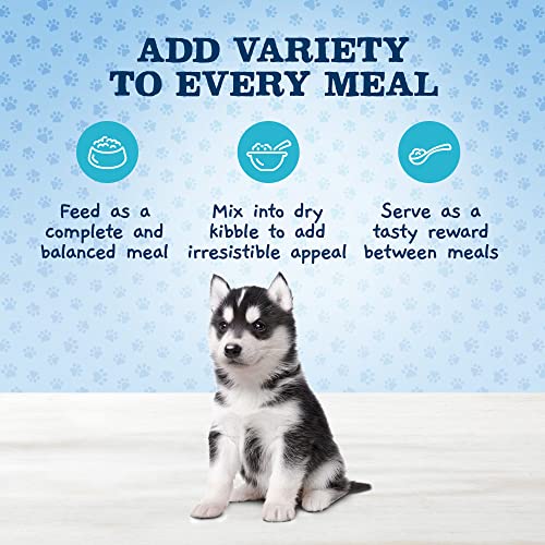 Blue Buffalo Baby BLUE Healthy Growth Formula Grain Free High Protein, Natural Puppy Wet Dog Food, Turkey and Potato Recipe 12.5-oz Cans (Pack of 12)