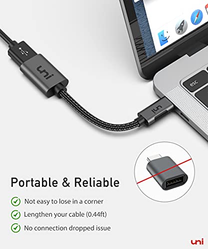 uni USB-C to USB 3.0 Adapter 2 Pack [Aluminum Shell], 5Gbps USB-C to USB Adapter, USB-C OTG Cable (Thunderbolt 3/4 Compatible) for MacBook Pro/Air, iPad Pro/Air, Surface Laptop, Galaxy S21 & More