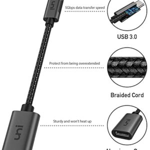 uni USB-C to USB 3.0 Adapter 2 Pack [Aluminum Shell], 5Gbps USB-C to USB Adapter, USB-C OTG Cable (Thunderbolt 3/4 Compatible) for MacBook Pro/Air, iPad Pro/Air, Surface Laptop, Galaxy S21 & More