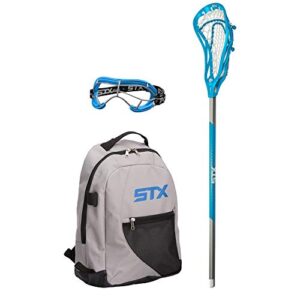 stx lacrosse girl’s exult 200 starter pack, electric blue