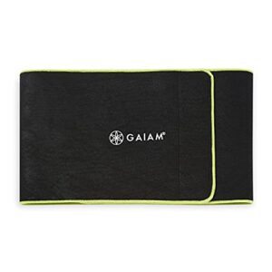 gaiam waist trainer for women and men – slimmer belt and sweat band for lower-back support and activated core – reinforced, adjustable, and durable construction – 8″ w, 38.5″ l