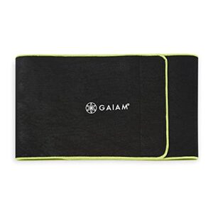 Gaiam Waist Trainer for Women and Men - Slimmer Belt and Sweat Band for Lower-Back Support and Activated Core - Reinforced, Adjustable, and Durable Construction - 8" W, 38.5" L