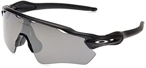 oakley men’s oo9208 radar ev path rectangular sunglasses, matte black/prizm black polarized, 38 mm
