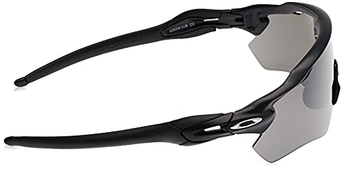 Oakley Men's OO9208 Radar EV Path Rectangular Sunglasses, Matte Black/Prizm Black Polarized, 38 mm