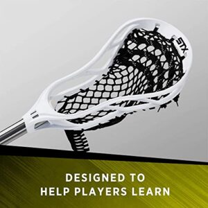 STX Lacrosse Stallion 50 Youth Lacrosse Complete Stick, Platinum/White, 39"