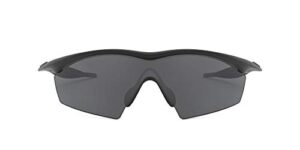 oakley men’s oo9060 m frame strike rectangular sunglasses, black/grey, 29 mm