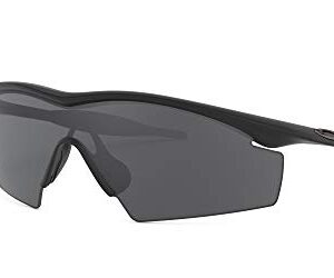 Oakley Men's OO9060 M Frame Strike Rectangular Sunglasses, Black/Grey, 29 mm