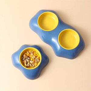 FUUIE Bowls for Food and Water Pet Water Feeding Bowl Pet Food Bowl (Color : Blue)