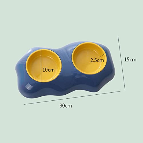 FUUIE Bowls for Food and Water Pet Water Feeding Bowl Pet Food Bowl (Color : Blue)