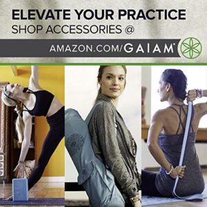 Gaiam Premium Reversible Two-Color Yoga Mat, Non Slip Exercise & Fitness Mat for All Types of Yoga, Pilates & Floor Exercises, 6mm, Turquoise Sea