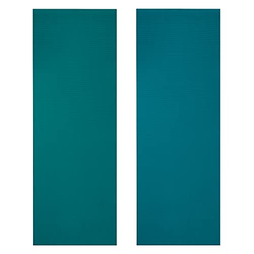 Gaiam Premium Reversible Two-Color Yoga Mat, Non Slip Exercise & Fitness Mat for All Types of Yoga, Pilates & Floor Exercises, 6mm, Turquoise Sea