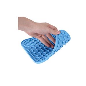 AHEGAS Dog Food Bowl Pet Bowl/Pet Universal/Silicone/Blue Orange/Choke Prevention Slow Food Dog Licking Plate ( Color : A )