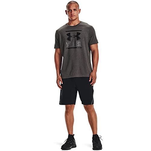 Under Armour mens Global Foundation Short-sleeve T-shirt , Charcoal Medium Heather (019)/Black , X-Large