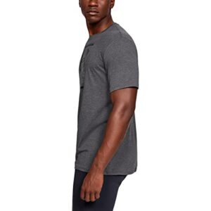 Under Armour mens Global Foundation Short-sleeve T-shirt , Charcoal Medium Heather (019)/Black , X-Large