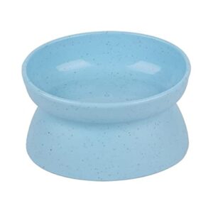 fuuie bowls for food and water high-foot pet bowl neck-protecting pet feeder (color : blue)
