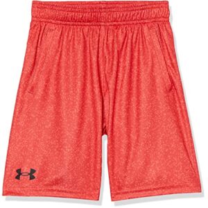 Under Armour Boys' Renegade 3.0 Printed Shorts , Red (600)/Black , Youth Medium