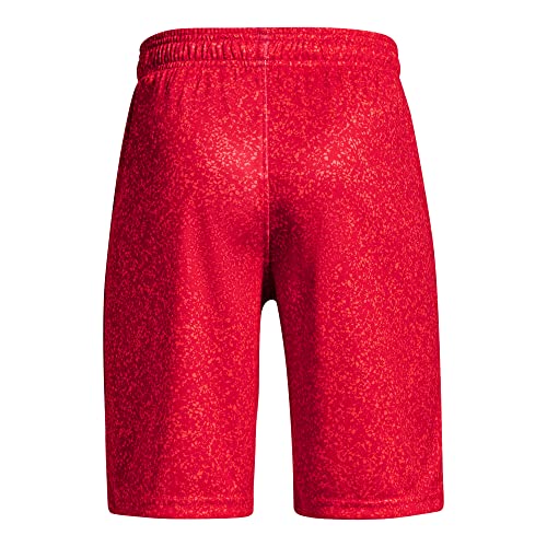 Under Armour Boys' Renegade 3.0 Printed Shorts , Red (600)/Black , Youth Medium