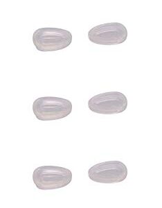 NicelyFit Clear Nose Pads for Oakley Eyeglass Frames OX3122 OX5126 OX5115 OX5118 OO9174 Tincan OO4082 OO6017 Tinfoil OO6018, Tailpin OO4086 Caveat OO4054 Feedback OO4079 Holbrook Metal Tailback, 12mm x 7mm