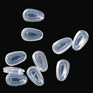 NicelyFit Clear Nose Pads for Oakley Eyeglass Frames OX3122 OX5126 OX5115 OX5118 OO9174 Tincan OO4082 OO6017 Tinfoil OO6018, Tailpin OO4086 Caveat OO4054 Feedback OO4079 Holbrook Metal Tailback, 12mm x 7mm