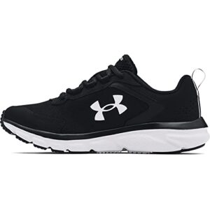 under armour women’s charged assert 9, black (001)/white, 9 wide us
