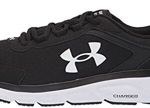 Under Armour Women's Charged Assert 9, Black (001)/White, 9 Wide US