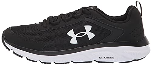 Under Armour Women's Charged Assert 9, Black (001)/White, 9 Wide US