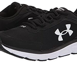 Under Armour Women's Charged Assert 9, Black (001)/White, 9 Wide US