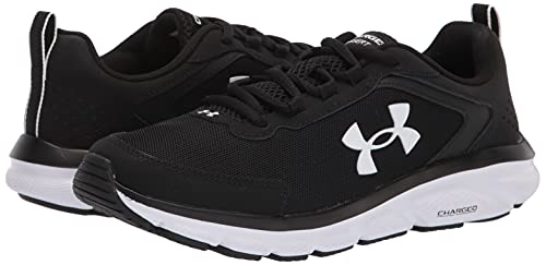 Under Armour Women's Charged Assert 9, Black (001)/White, 9 Wide US