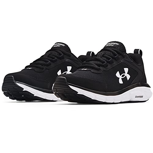 Under Armour Women's Charged Assert 9, Black (001)/White, 9 Wide US