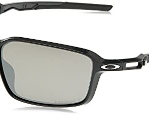 Oakley Men's OO9429 Siphon Rectangular Sunglasses, Scenic Grey/Prizm Black Polarized, 64 mm