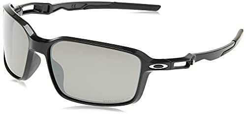 Oakley Men's OO9429 Siphon Rectangular Sunglasses, Scenic Grey/Prizm Black Polarized, 64 mm