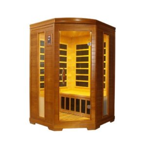 dynamic “heming” 2-person corner low emf far infrared sauna